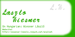 laszlo wiesner business card